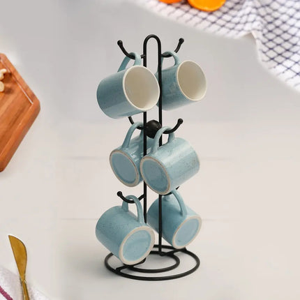 Decorme MugNest™ Countertop Tree Rack – Metal Black