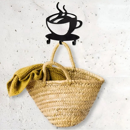 Coffee Cup Shaped Wall Mounted Key Holder –