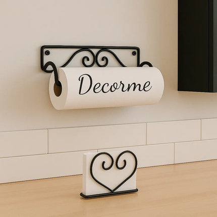 Wall Mounted Cast Iron Paper Towel Holder –