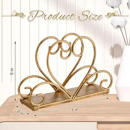 Decorme Love Curve Tissue Stand – Romantic Gold Design