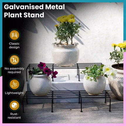 Rectangular Rust-Proof Metal Plant Stand