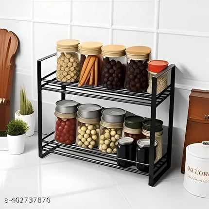 2-Tier Metal Spice Rack Organizer