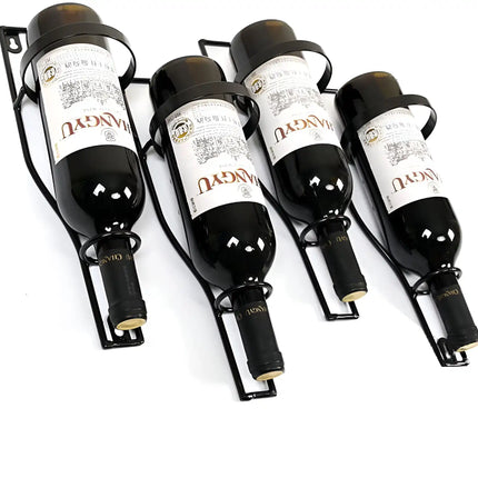 Black Wrought Iron Wine Rack – Wall-Mounted & Tabletop