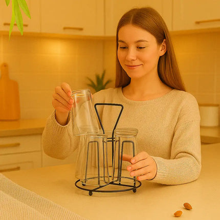 Decorme Iron Glass Holder – Tabletop Tumbler Stand