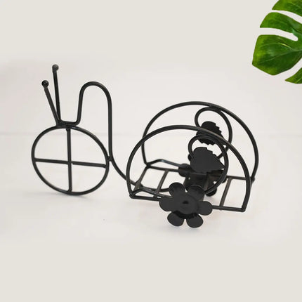 Black Iron Rickshaw Napkin Holder – Handmade Table Decor