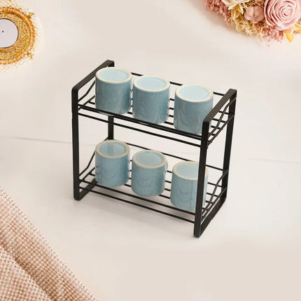 2-Tier Metal Spice Rack Organizer