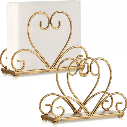 Decorme Love Curve Tissue Stand – Romantic Gold Design