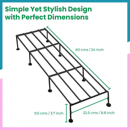 Rectangular Rust-Proof Metal Plant Stand