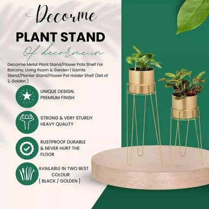 Modern Decorative Standing Flower Pot Holder – Set of 2