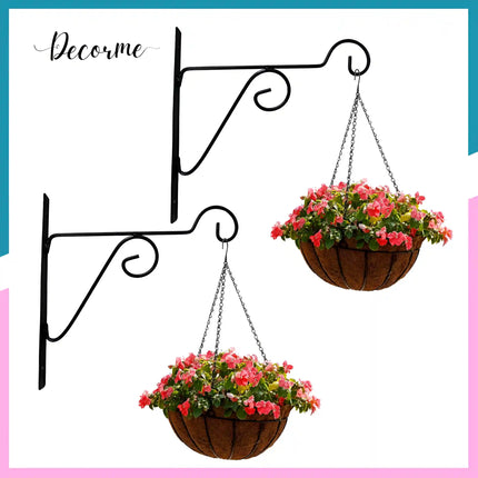 DECORME Iron Wall Bracket Hook – Black Triangular Design