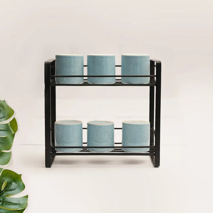 2-Tier Metal Spice Rack Organizer