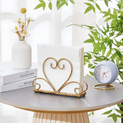 Decorme Love Curve Tissue Stand – Romantic Gold Design