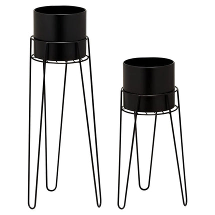 Modern Decorative Standing Flower Pot Holder – Set of 2