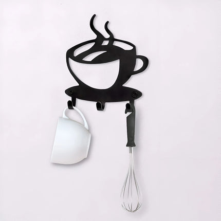 Coffee Cup Shaped Wall Mounted Key Holder –