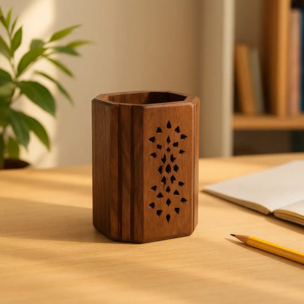 Decorme WoodBox – Compact Desk Organizer