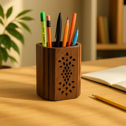 Decorme WoodBox – Compact Desk Organizer