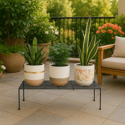 Rectangular Rust-Proof Metal Plant Stand