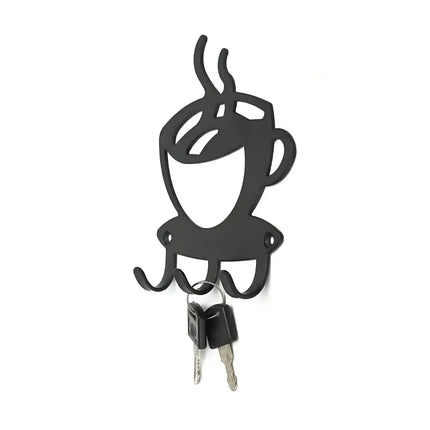 Coffee Cup Shaped Wall Mounted Key Holder –