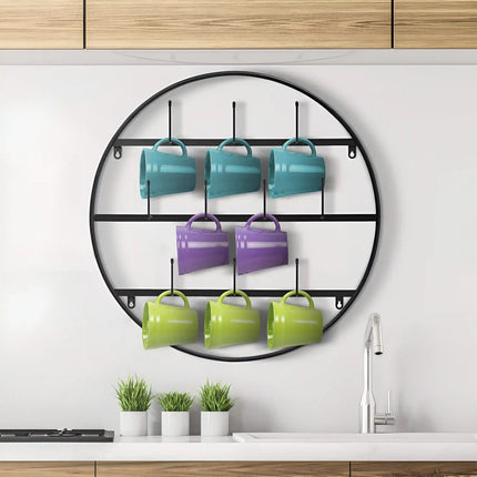 Wall Mounted Mug Rack with 4 Hook