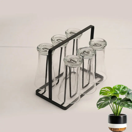 Decorme Iron Cup Drying Rack – 6-Cup Drainer