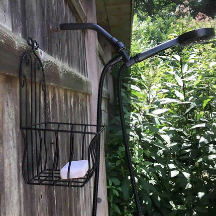 French Country Wall Baskets – Set of 2 Crested Arabesque Curled Iron Plant Holders