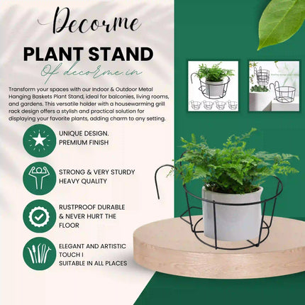 Metal Hanging Basket/Plant Stand – Multi-Purpose Use
