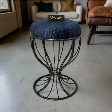 Elegant Curved Iron Stool