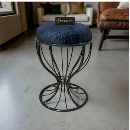 Elegant Curved Iron Stool