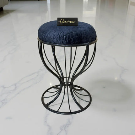 Elegant Curved Iron Stool