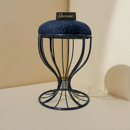 Elegant Curved Iron Stool