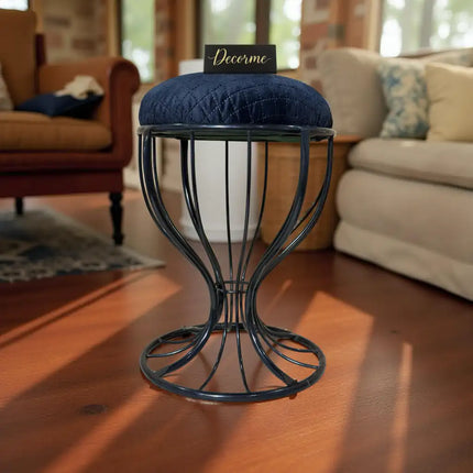 Elegant Curved Iron Stool