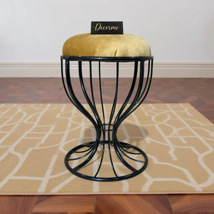 Elegant Curved Iron Stool