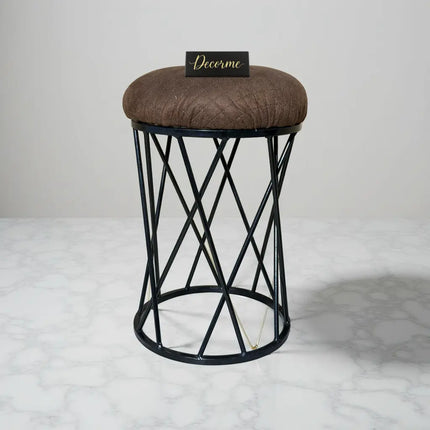 Modern Crisscross Iron Stool Seat