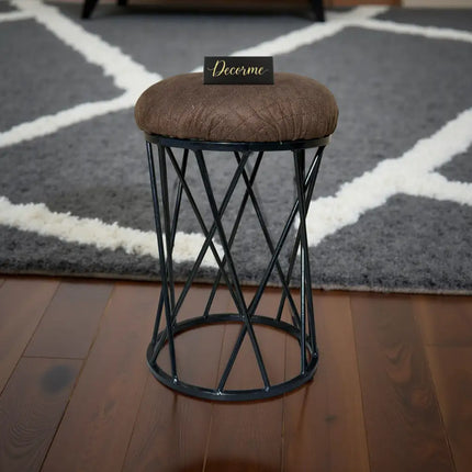 Modern Crisscross Iron Stool Seat
