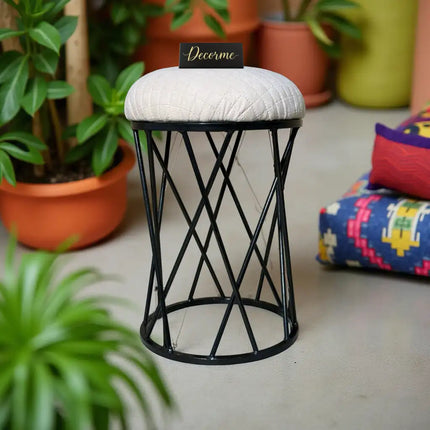 Modern Crisscross Iron Stool Seat