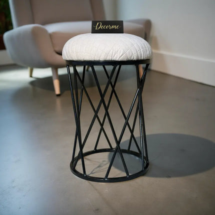 Modern Crisscross Iron Stool Seat