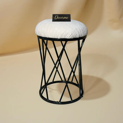 Modern Crisscross Iron Stool Seat