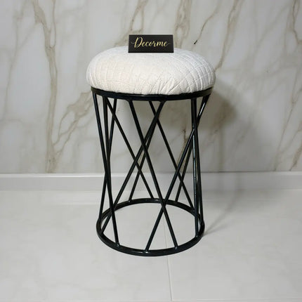 Modern Crisscross Iron Stool Seat