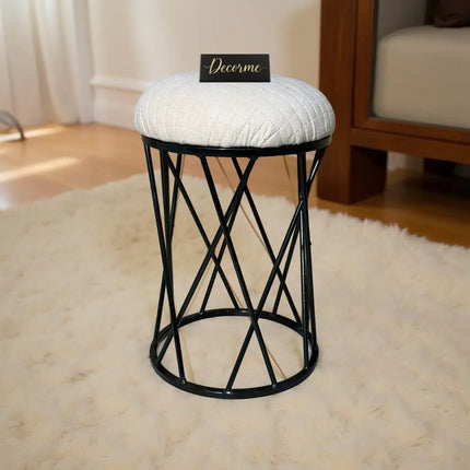 Modern Crisscross Iron Stool Seat