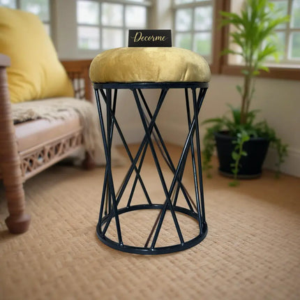 Modern Crisscross Iron Stool Seat