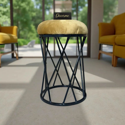 Modern Crisscross Iron Stool Seat
