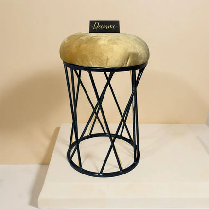 Modern Crisscross Iron Stool Seat
