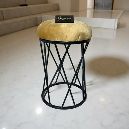 Modern Crisscross Iron Stool Seat