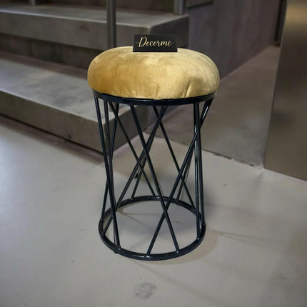 Modern Crisscross Iron Stool Seat