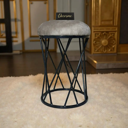 Modern Crisscross Iron Stool Seat