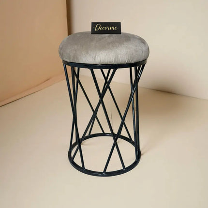 Modern Crisscross Iron Stool Seat