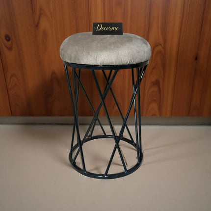 Modern Crisscross Iron Stool Seat
