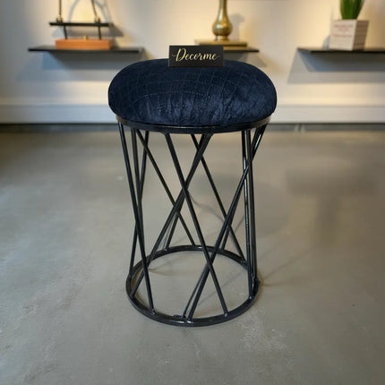 Modern Crisscross Iron Stool Seat