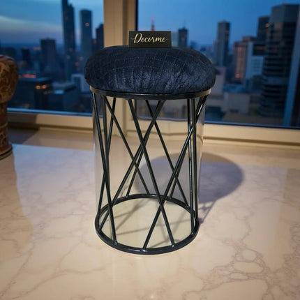 Modern Crisscross Iron Stool Seat