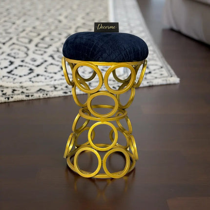 Golden Circular Iron Stool